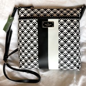 Kate Spade Keisha Penn Place Crossbody: Black & White Spades